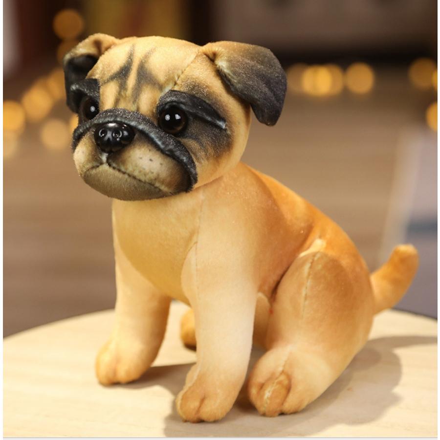 パグちゃんぬいぐるみ 立ちパグ すわりパグ 2個セット 高さ約18.0cm