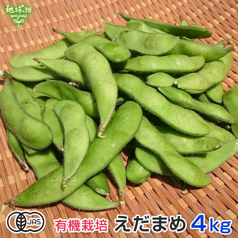 枝豆 4kg 生 有機栽培 鹿児島県産 えだ豆 枝まめ えだまめ エダマメ 無農薬 冷蔵便 発送期間7月上旬迄 Edamame 4kg 地球畑 通販 Yahoo ショッピング