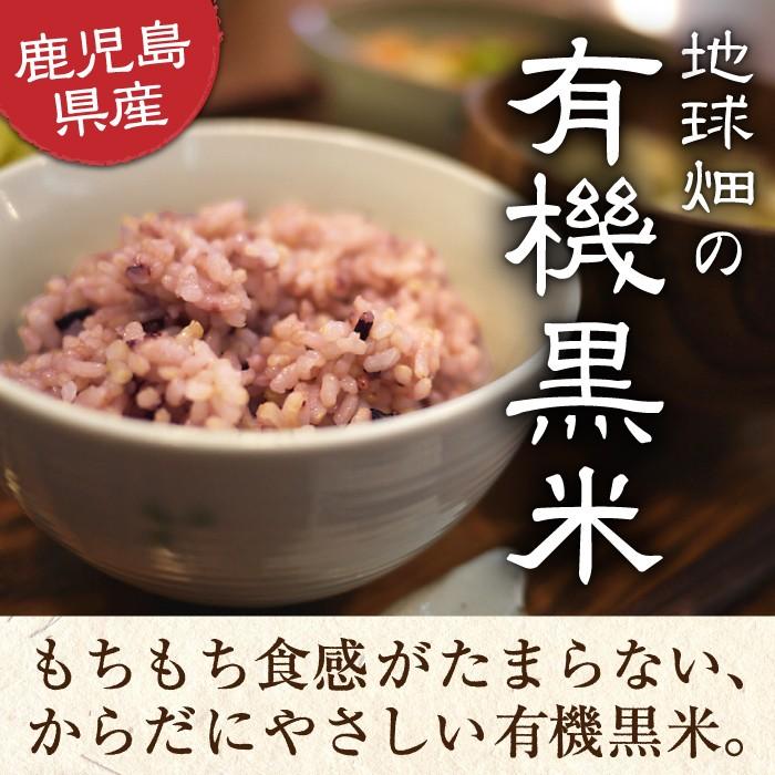 国産 有機 黒米 800g 有機JAS 有機米 鹿児島県産 古代米 玄米 雑穀 紫米 紫黒米 オーガニック くろごめ くろまい 無添加 無着色 ゆうパケット送料無料｜chikyubatake｜03