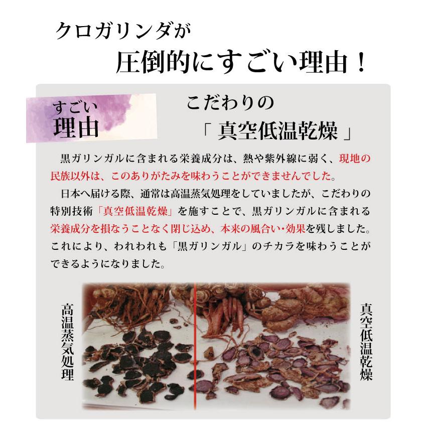 クロガリンダ 370mg×100カプセル 2個入 本物研究所 黒ガリン 