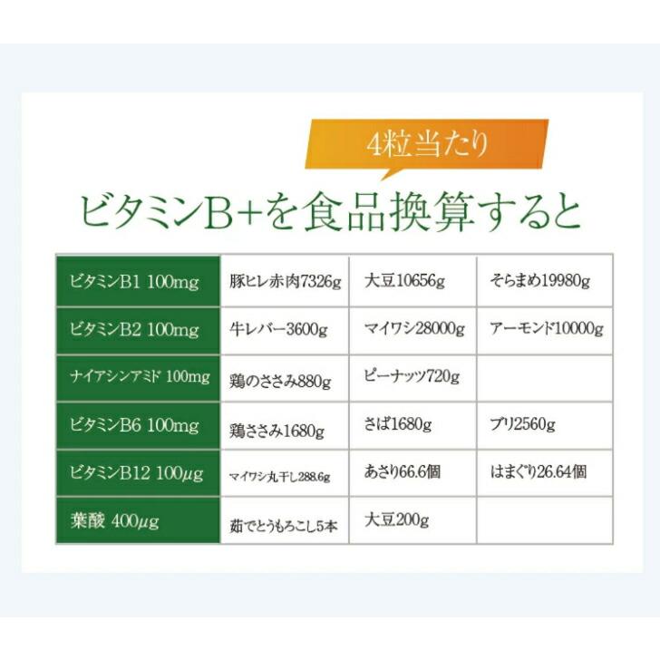 ビタミン B+ 240粒 3個セット 正規販売店 サプリ サプリメント ビタミンB1 ビタミンB2 ビタミンB6 ビタミンB12 ビタミンB群 ミネラル 酵母 GMP カラダがヨロコブ_5