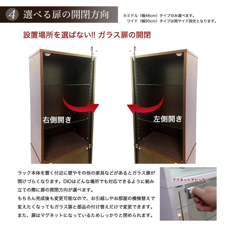地球家具 コレクションラック DIO ディオ 本体 幅90cm ワイド 上置き