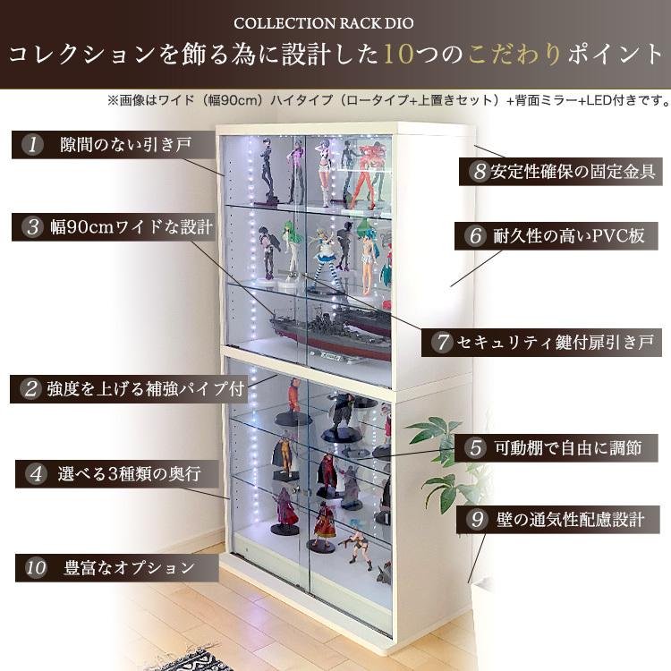 地球家具 コレクションラック DIO ディオ 引き戸 本体 幅90cmワイド