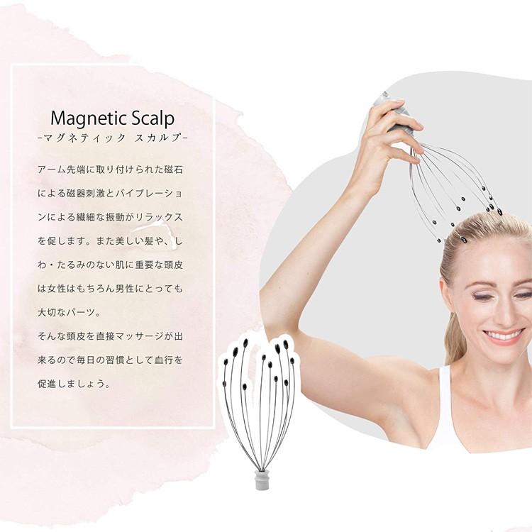 ヘッドスパ 4種類のヘッド付 頭皮 マッサージ ヘッドマッサージャー