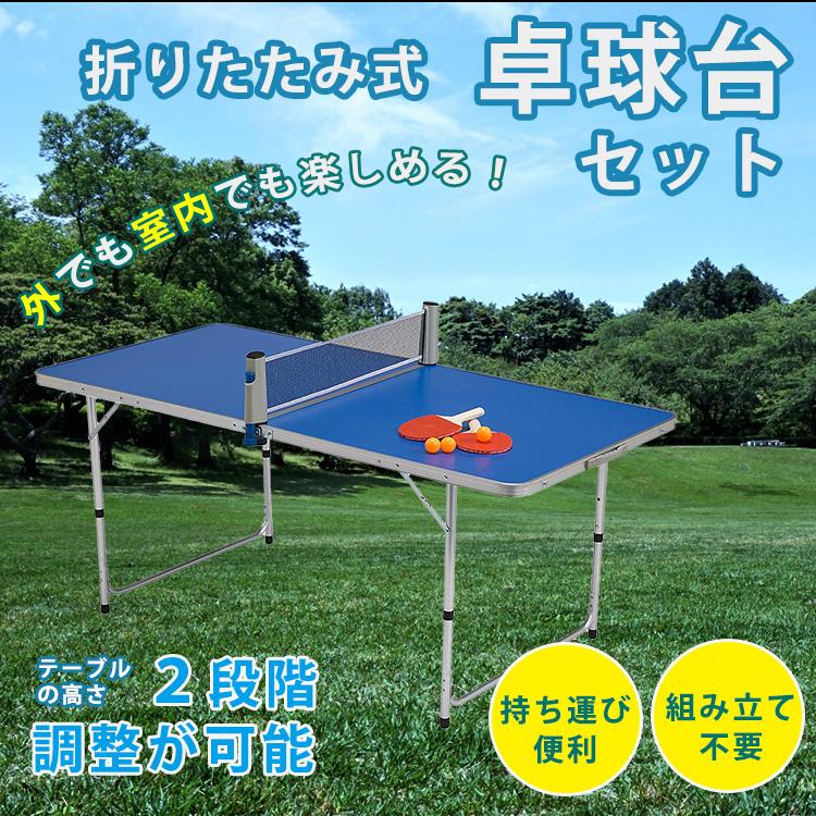 地球家具 卓球台 セット ピンポンテーブル ラケット2つ ボール3つ