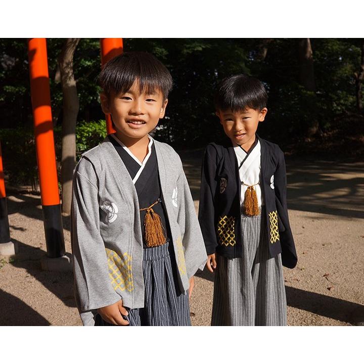 袴 袴風 男の子 子供 キッズ 七五三 フォーマル 3点 セット 和服 長袖 