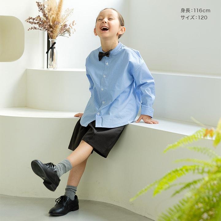 chil2 キッズ 子供服 フォーマル シャツ リボン付き 蝶ネクタイ 長袖