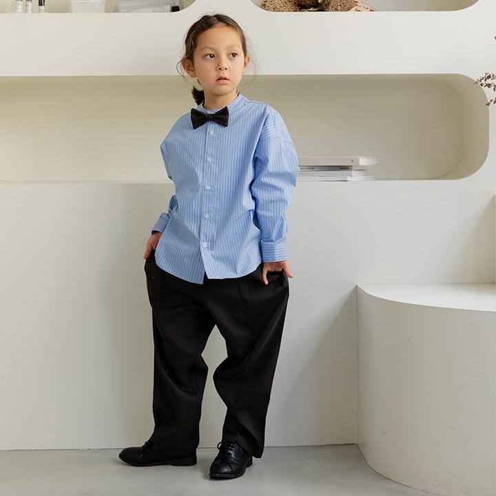 chil2 キッズ 子供服 フォーマル シャツ リボン付き 蝶ネクタイ 長袖