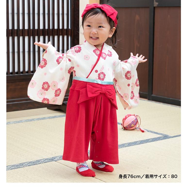 chil2 袴 ロンパース カバーオール ベビー服 赤ちゃん 新生児 女の子