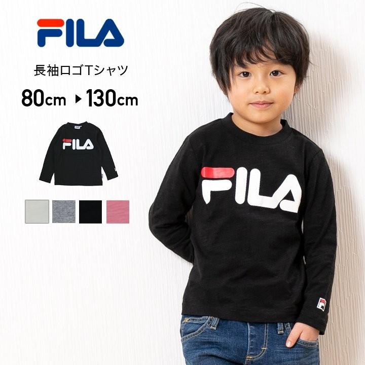 フィラ キッズ 長袖 Tシャツ Fila ベビー服 子供服 ロゴ 天竺 男の子 女の子 トップス 秋 80 90 95 100 110 1 130 140cm M便 1 2 07 チルドレン通信 通販 Yahoo ショッピング