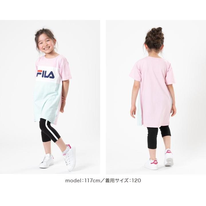半袖 ワンピース ベビー服 子供服 キッズ フィラ ロゴ 天竺 女の子 切り替え トップス Fila 夏 80 90 100 110 1 130cm チルドレン通信 通販 Yahoo ショッピング