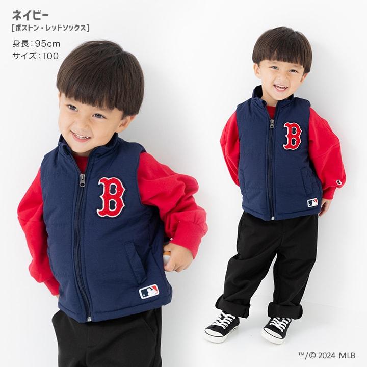 MLB キッズ 子供服 ベスト 中綿 ロゴ 男の子 女の子 アウター
