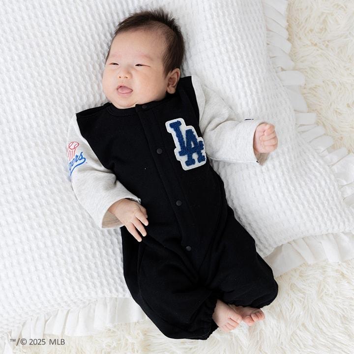MLB ベビー 新生児 ツーウェイオール ロンパース カバーオール 長袖 メジャーリーグ 男の子 裏毛 ドジャース ヤンキース パドレス 秋 | MLB | 07