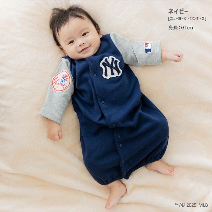 MLB ベビー 新生児 ツーウェイオール ロンパース カバーオール 長袖 メジャーリーグ 男の子 裏毛 ドジャース ヤンキース パドレス 秋 | MLB | 09