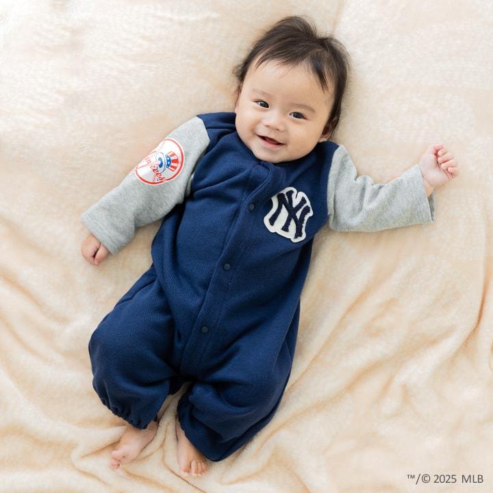 MLB ベビー 新生児 ツーウェイオール ロンパース カバーオール 長袖 メジャーリーグ 男の子 裏毛 ドジャース ヤンキース パドレス 秋 | MLB | 10