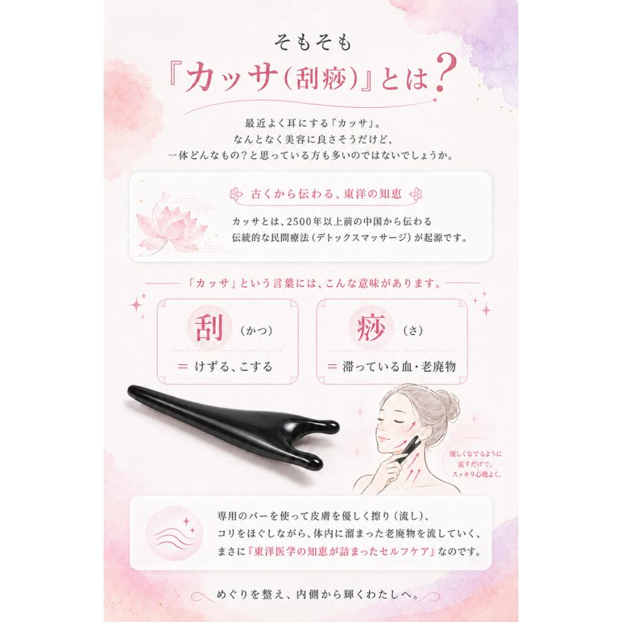 ビューティーカッサバー かっさ かたつむり 引き締め 美容かっさ かっさ棒 なめくじカッサ カッサ棒 スティック 頭皮かっさ ポーチ付き  リンパ流し |  | 03