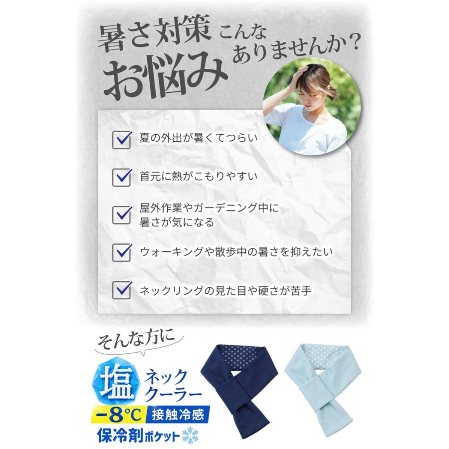塩 ネッククーラー クールネック 日本製 人気 保冷剤 冷却グッズ ネック クーラー クーラー おすすめ キッズ 冷却プレート  布 |  | 04