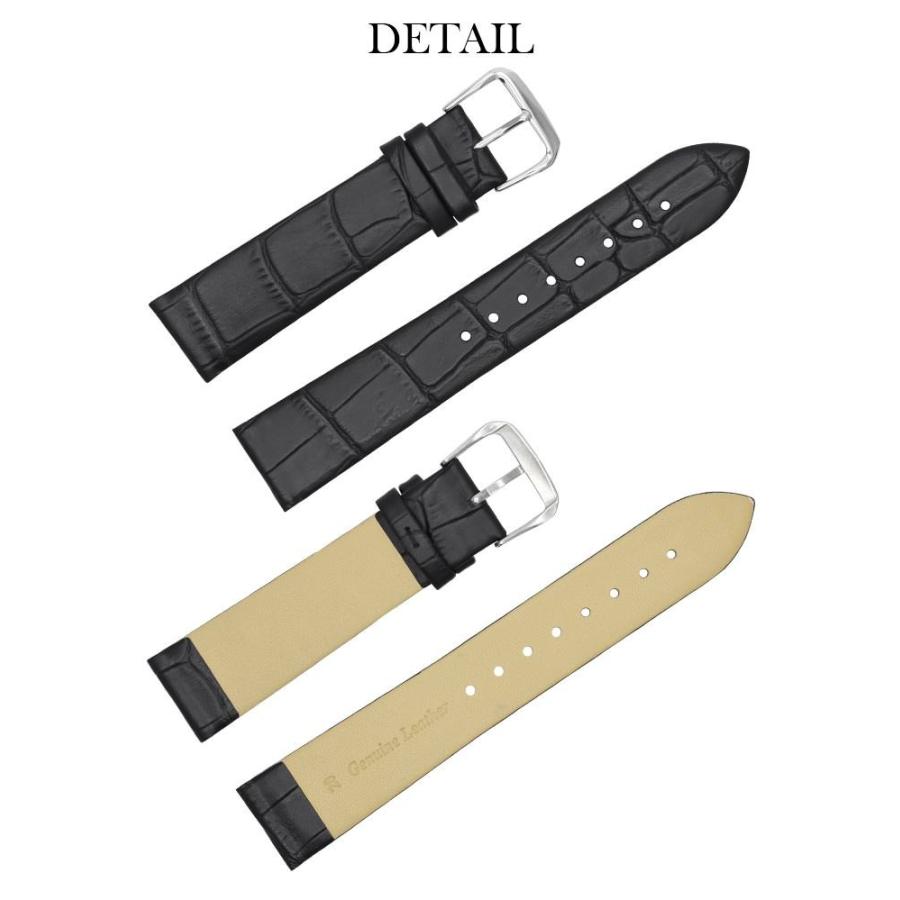 腕時計替えベルトクロコ型押ステッチなし 腕時計バンド 腕時計 ブラック 黒 ブラウン 茶 バネ棒外し バネ棒 セット 革ベルト バンド交換 ベルト交換 ベルト バ Em Chillin 通販 Yahoo ショッピング