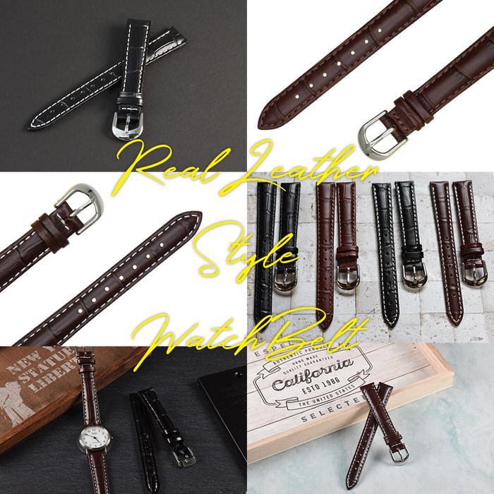 時計ベルト 型押し レディース 革 レザー 12mm 14mm 16mm 腕時計ベルト 時計 女性 デート カジュアル レザー 無地 黒 ブラック 大人 茶 ブラウン  ファッション |  | 08