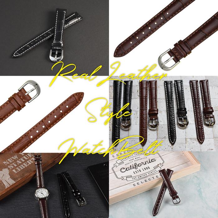 時計ベルト 型押し レディース 革 レザー 12mm 14mm 16mm 腕時計ベルト 時計 本革 かっこいい かわいい レザー 無地 薄茶 ブラウン デート 濃茶 ブラウン  交換 |  | 08