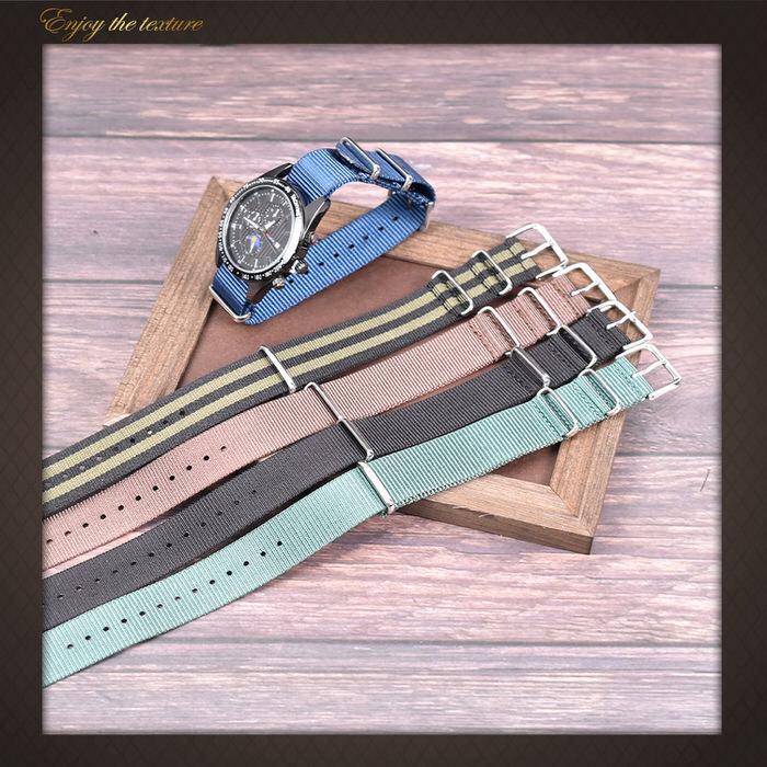 NATO ベルト スリム 尾錠 シルバー 銀 腕時計 ベルト 替えバンド 軽量 ナイロン ミリタリー カジュアル 男性 ストライプ スポーツ  18mm 20mm 22mm |  | 08