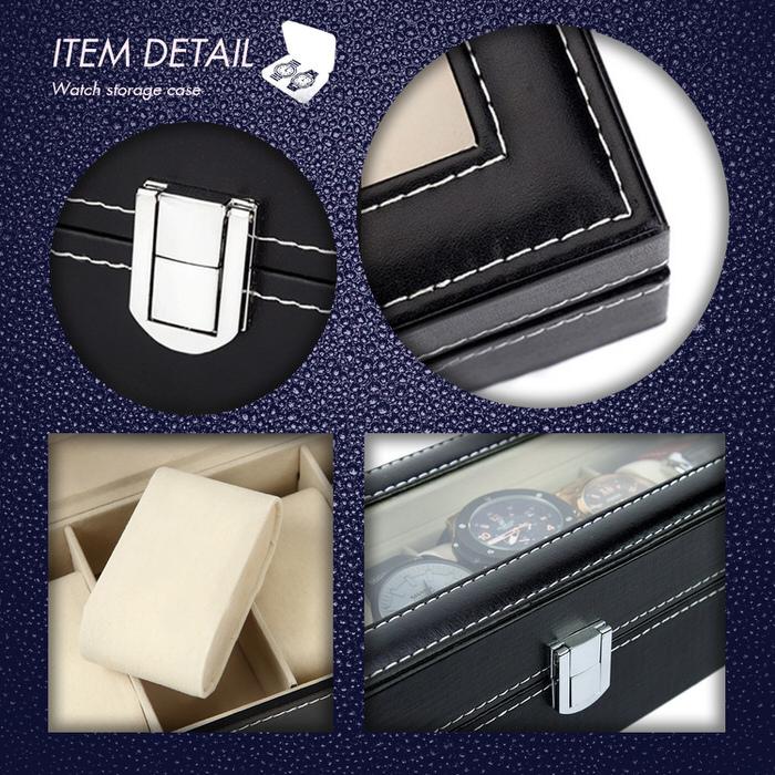 腕時計ケース ブラック 3本 時計 ケース 観賞用 時計 ウォッチボックス 腕時計 ボックス 黒 おしゃれ ディスプレイ watch 男前 収納 コレクション |  | 05