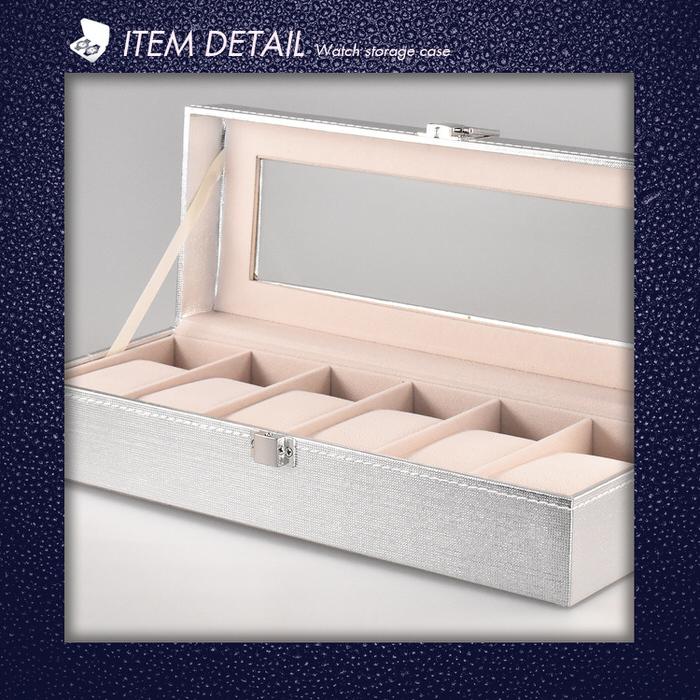 腕時計ケース シルバー 6本 時計 ケース 観賞用 時計 ウォッチボックス 腕時計 ボックス 黒 おしゃれ ディスプレイ watch 男前 収納 コレクション |  | 05