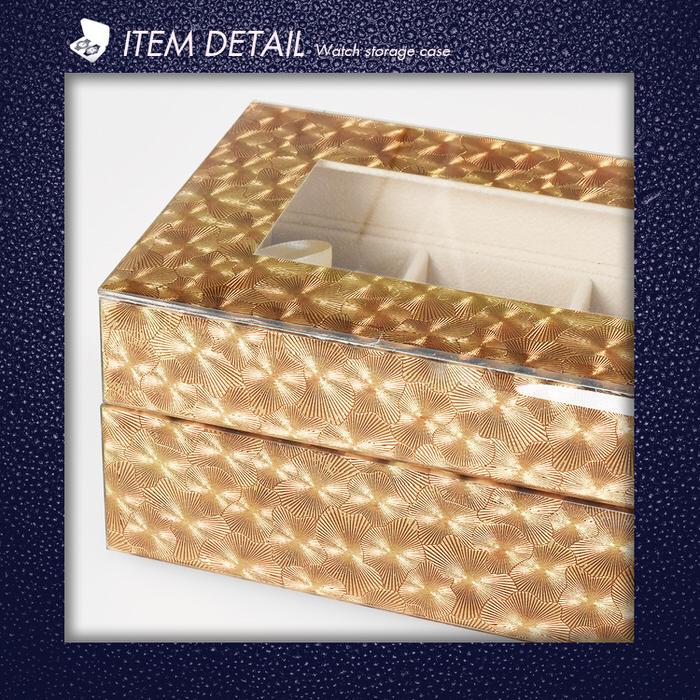 腕時計ケース ゴールド 金 ゴージャス柄 6本 時計 ケース 観賞用 時計 ウォッチボックス 腕時計 ボックス 黒 おしゃれ ディスプレイ watch 男前 収納 コレクショ |  | 05