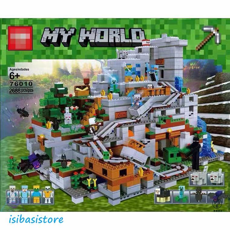 マインクラフト 山の洞窟 大人気ミニフィグ レゴ互換品 豪華