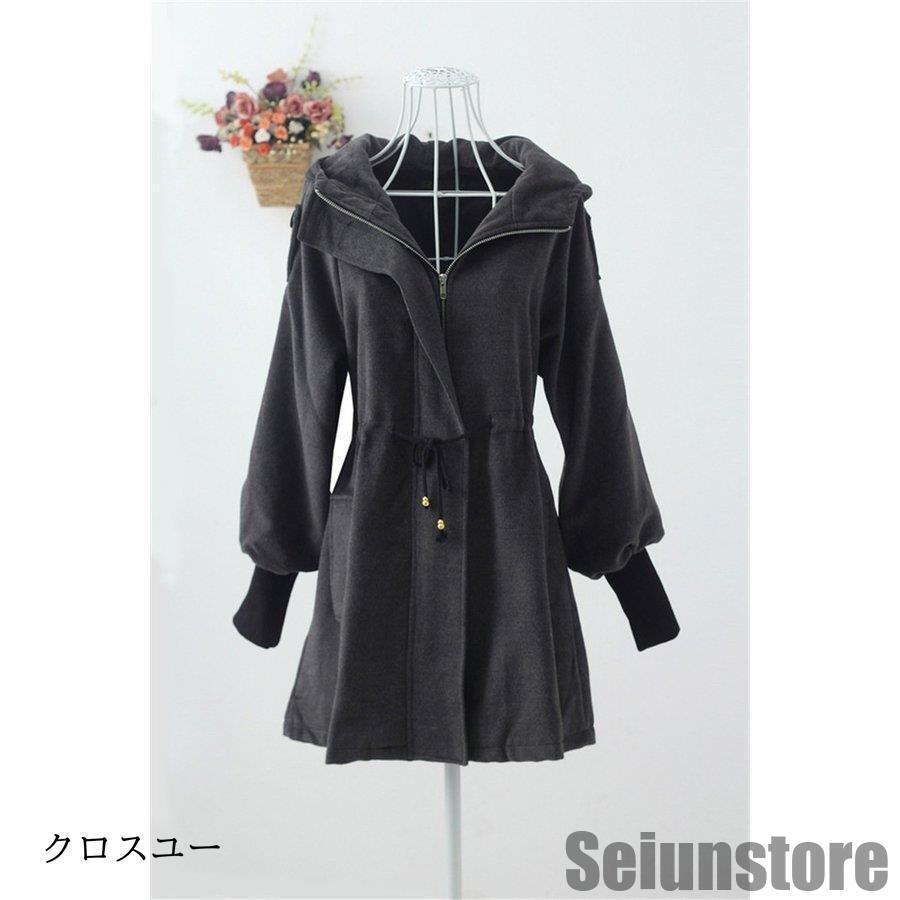コート レディース チェスターコート ロングコート フード付き
