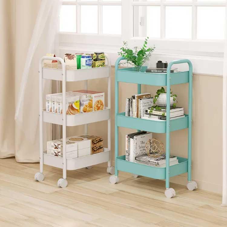 ワゴン キャスター付き キッチンワゴン 3段 スチール製 収納