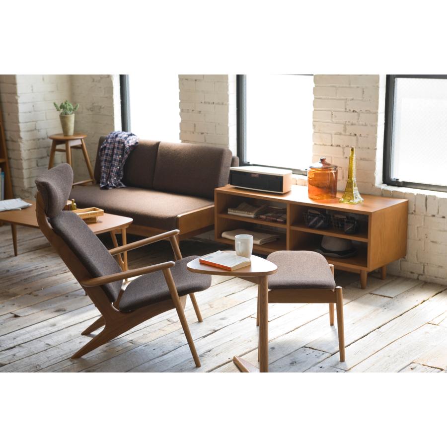 オットマン POPOLU オーク材 北欧モダン イージーチェア パーソナル