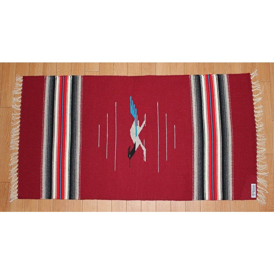 オルテガ チマヨ ブランケット カーディナルレッド ラグ 敷物 玄関  