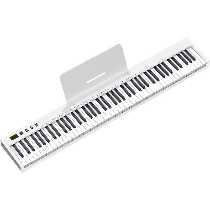 ニコマク NikoMaku 電子ピアノ 88鍵盤 SWAN-S 日本語表記 MIDI対応 コンパクト 軽量 二つステレオスピーカ スリムデザ - 1
