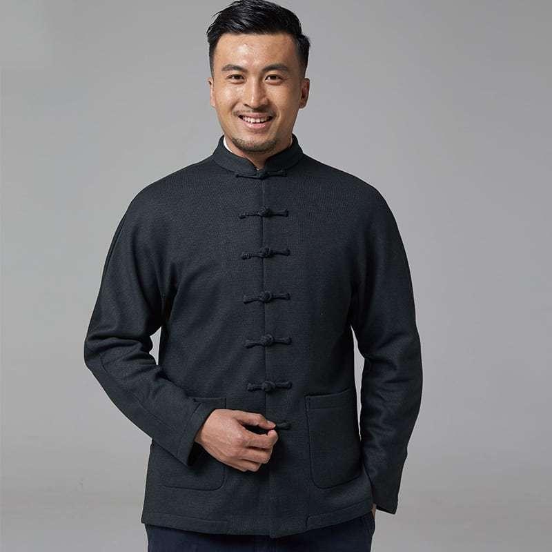 チャイナ服 メンズ 男性用 カンフー服 ジャケット チャイナジャケット 中華服 中国服 立ち襟 ニット 厚手 フリース 防しわ 綿 送料無料 Chdft チャイナカジュアル 通販 Yahoo ショッピング