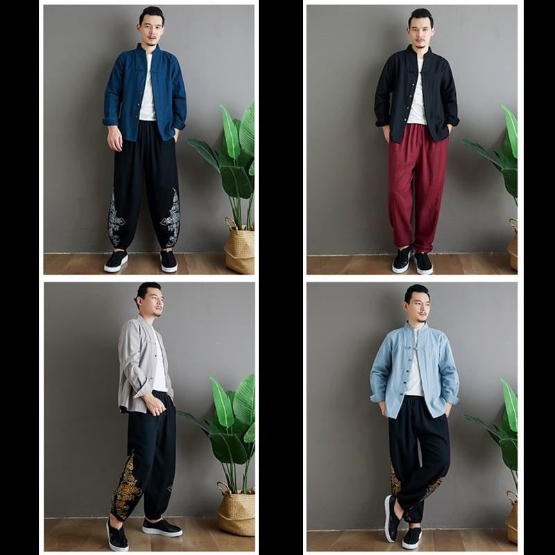 チャイナ服 ジャケット メンズ カンフー服 唐装 比翼前立て 民族衣装 男性用 中華風 チャイナボタン 木ボタン 綿麻 Chdlm チャイナカジュアル 通販 Yahoo ショッピング