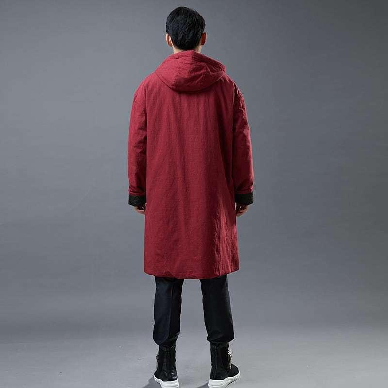 チャイナ服 カンフー服 コート メンズ 男性用 中綿 ハーフコート