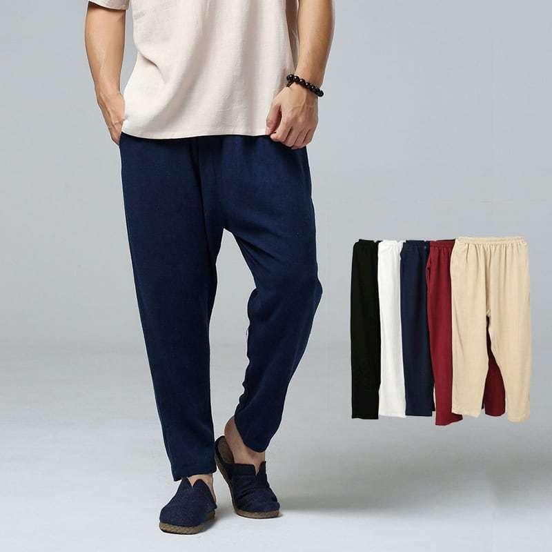 チャイナパンツ メンズ 男性用 カンフーパンツ カジュアルパンツ クロップドパンツ 9分丈 中華服 中国服 送料無料 綿麻 春 夏 Chdlm チャイナカジュアル 通販 Yahoo ショッピング