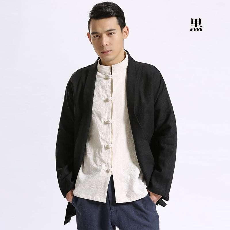 チャイナ服 メンズ シャツ 羽織 男性用 カーディガン ラグラン袖