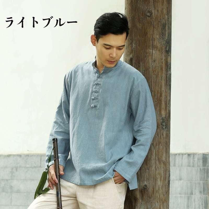 チャイナ服 メンズ Tシャツ チャイナシャツ カンフー服 カジュアル