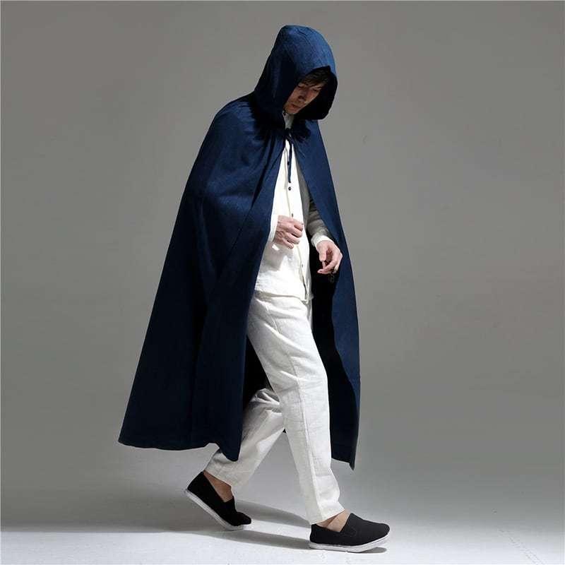 チャイナ服 メンズ マント フード付き マントジャケット マントコート