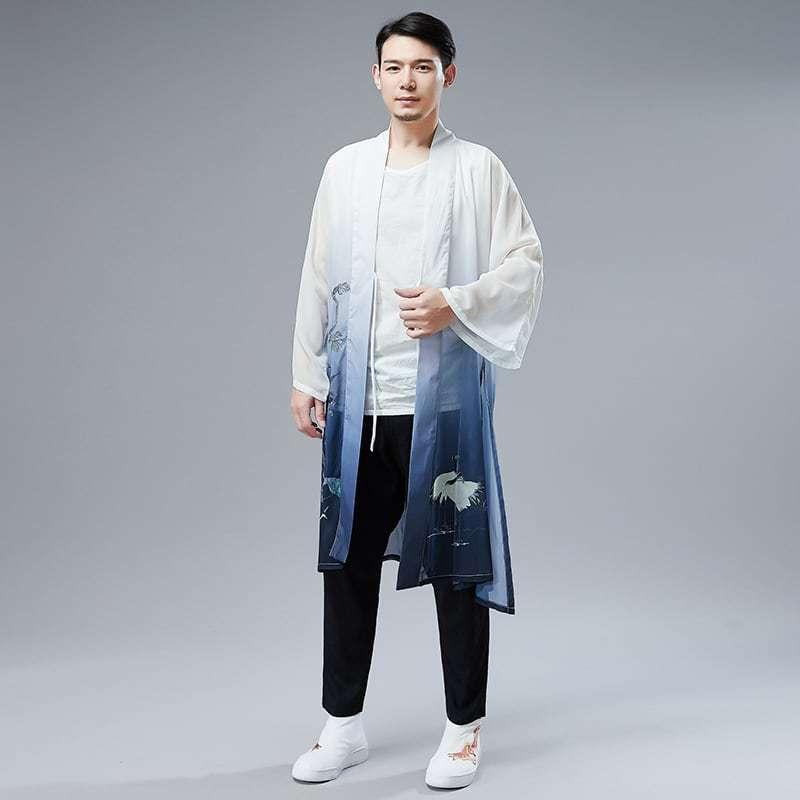 チャイナ服 メンズ 男性用 チャイナ羽織 丈長 ロング ローブ 中国服 シフォン 民族衣装 漢服 中華服 中国服 送料無料 Chdlm チャイナカジュアル 通販 Yahoo ショッピング