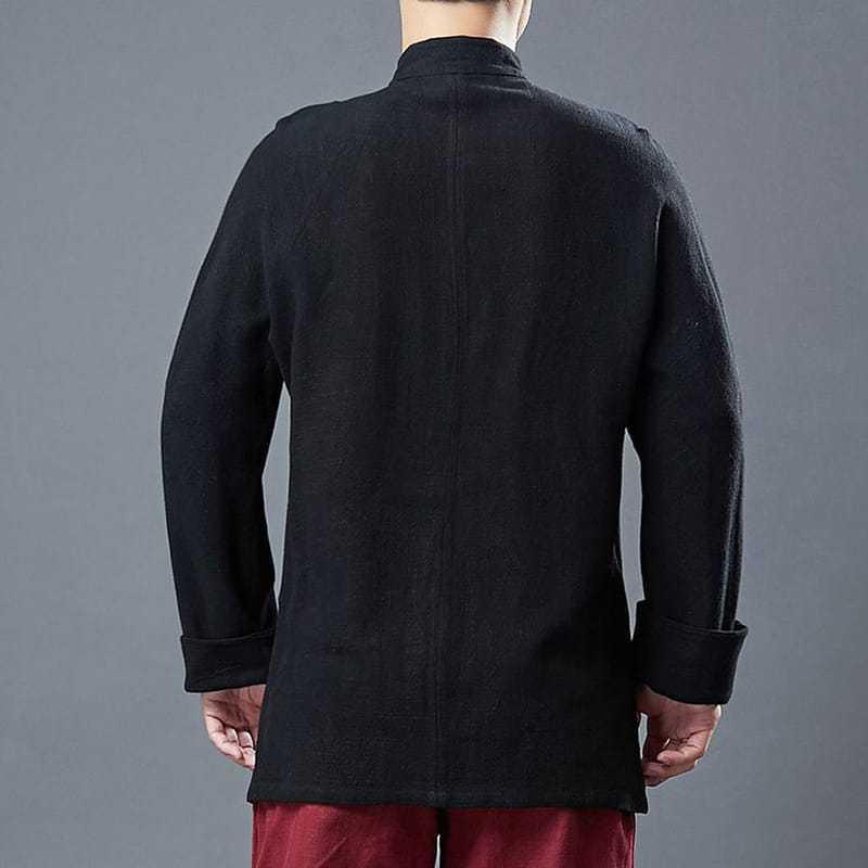 チャイナ服 メンズ ジャケット カンフー服 男性用 カフス袖 ミディアム
