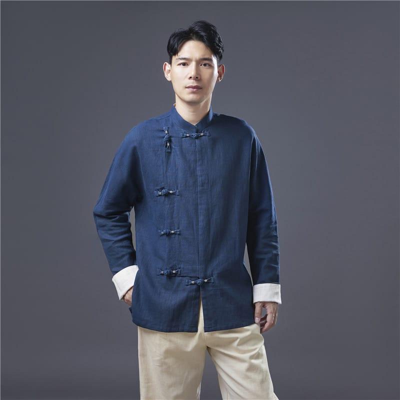 チャイナ服 メンズ ジャケット カンフー服 男性用 変則前立て チャイナ服 メンズ ジャケット カンフー服 男性用 変則前立て