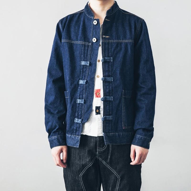 デニムジャケット チャイナ ジャケット チャイナ服 メンズ 中華風 チャイナボタン 鉄ボタン マオカラー 立ち襟 中国服 Chdnm チャイナカジュアル 通販 Yahoo ショッピング