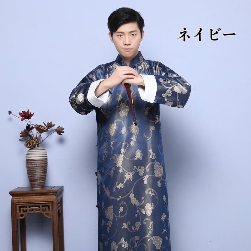 チャイナ服 メンズ 男性用 パオ チャンパオ 相声服 コスプレ ロング 丈長 中国服 長袍 中華 ローブ サテン 花柄 送料無料 Chhlw チャイナカジュアル 通販 Yahoo ショッピング