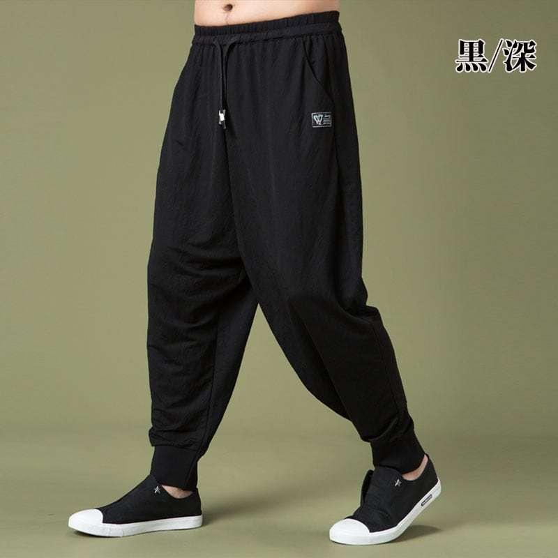 チャイナパンツ メンズ カンフーパンツ 太極拳 唐装 裾絞り カジュアル