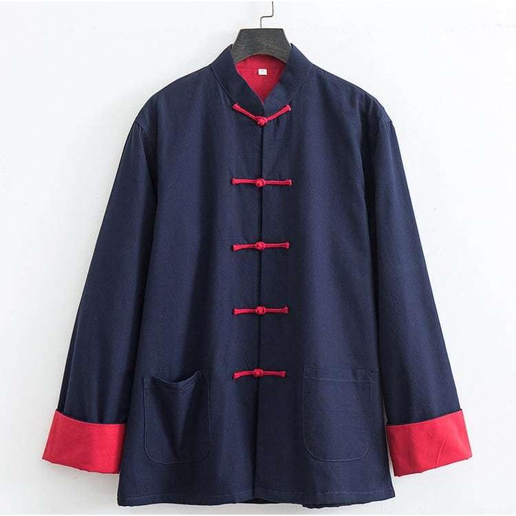 チャイナ服 メンズ カンフー服 チャイナスーツ 3点セット 民族衣装 中華服 中国服 唐装 上下セット ブルース・リー セットアップ 3点セット 裏地 綿 送料無料_22