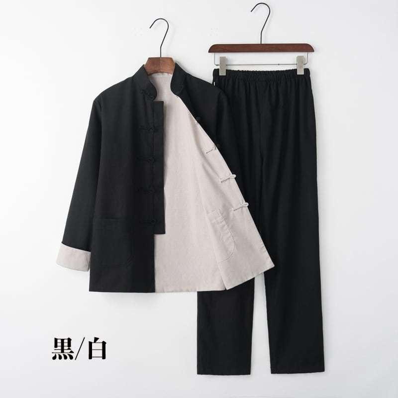 チャイナ服 メンズ チャイナスーツ カンフー服 太極拳服 唐装 上下
