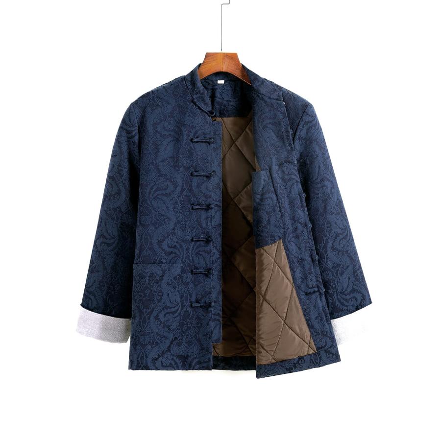 チャイナ服 カンフー服 ジャケット 中綿 キルティング 防寒 暖か チャイナ服 カンフー服 ジャケット 中綿 キルティング 防寒 暖か